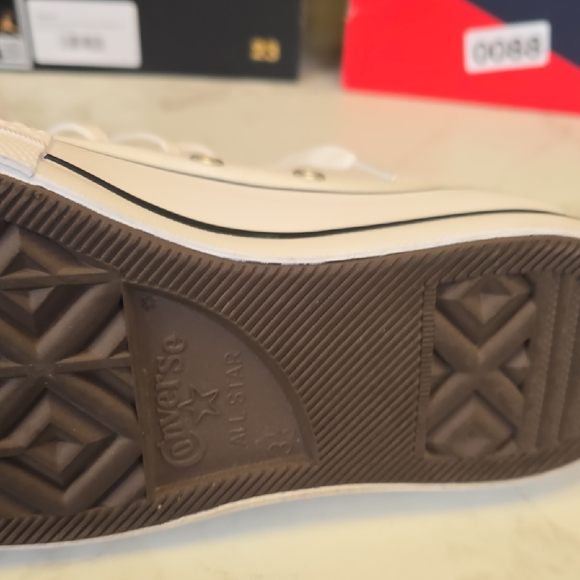 Converse All Star White Canvas High-Tops - Picture 5 of 7